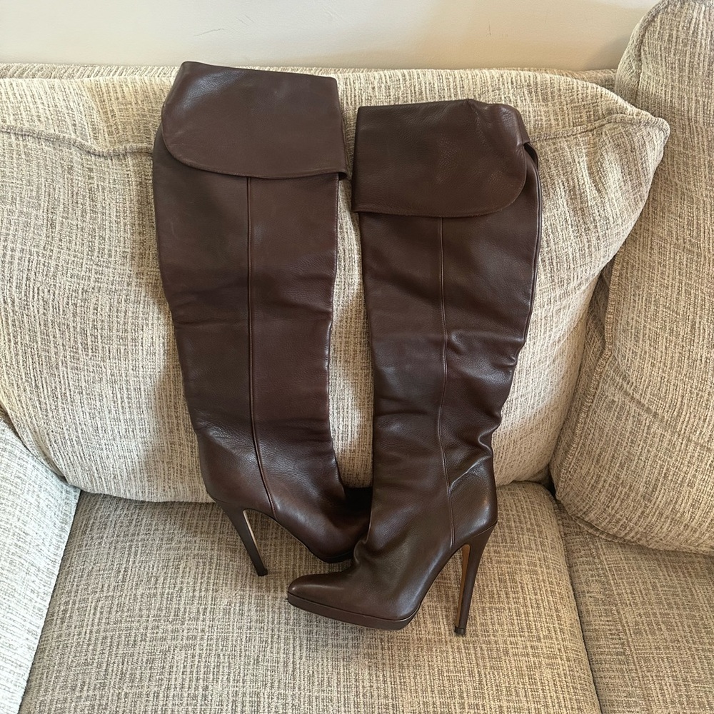 Jimmy Choo boots! Brown heeled